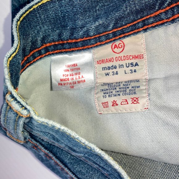 AG Adriano Goldschmied ICON Jeans Button Fly 34x29 - Picture 10 of 15
